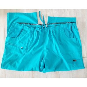 Koi Lite 5X Scrub Pants Slim Fit Mechanical Stretch‎ Aqua Blue 5X Petite NEW